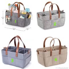 Baby Diaper Caddy Organizer Portable Holder Bag for Changing Table and Car, Nursery Essentials Storage Bins