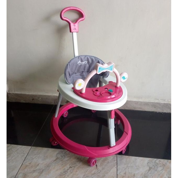 Momeasy Adjustable Height Baby Walker With Push Handle suitable for kids age 6 months and above can carry up to 20kgs