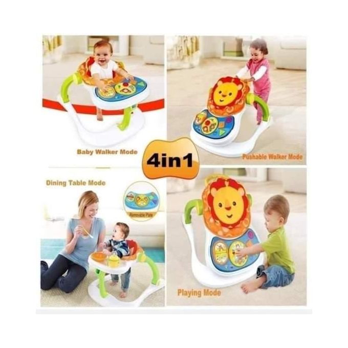 4 In 1 Multifunctional Baby Walker- can work as walker,push walker,dining table,and playing toy suitable for kids age 6 months a toy anand above can handle up to 18 kgs