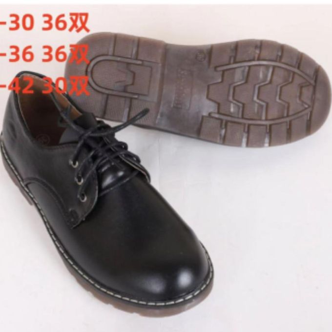 OFFER! OFFER!Boys Leather Shoes Solid Black Kid school Shoes Spring Autumn Baby Casual School Shoes Children Shoes (SMALL FITTING)
