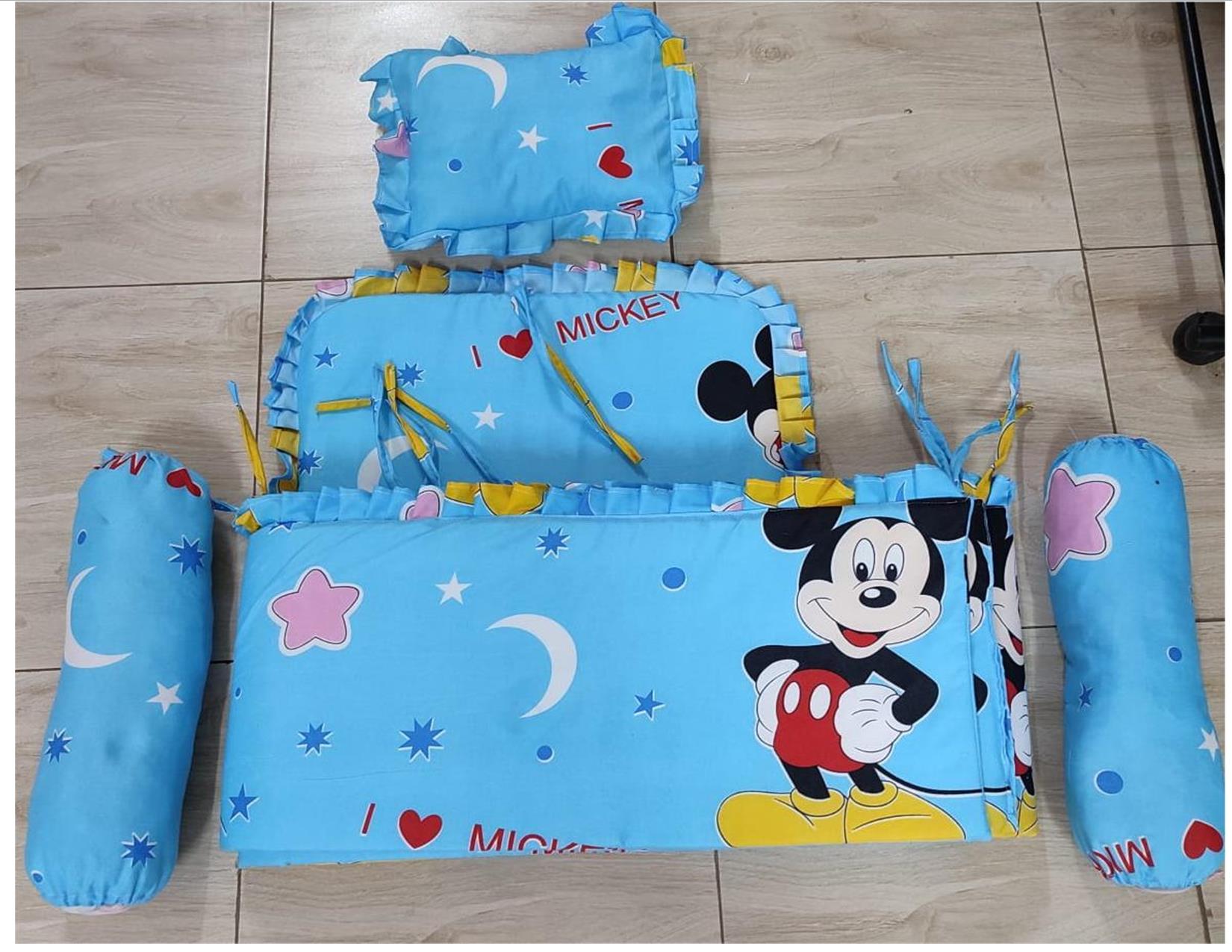 Baby cot bumpers  2x4 (for 2x4 & 2½x5 baby cot) All round side bumper,2pcs sausage pillows ,1 pc micro pillow)