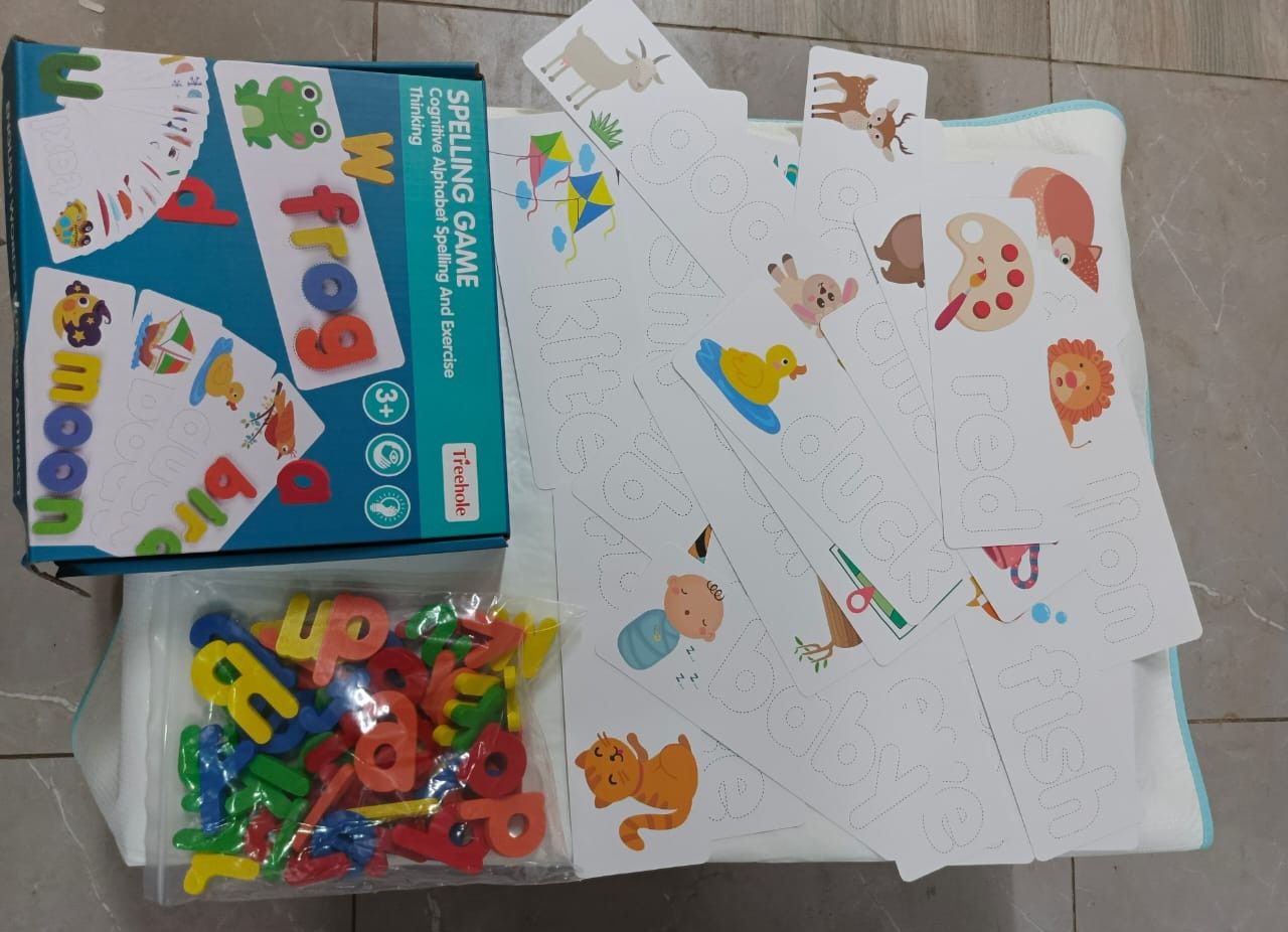 Spelling Game for Kids, ABC Learning Toys for Toddlers Kids Boys Girls Age 3-8 Preschool Toys Educational Toys Halloween Toys Gifts Birthday Gifts for 3-7 Year Olds