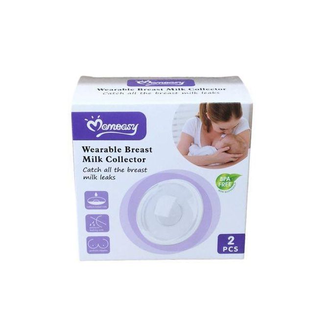 Momeasy Reusable BPA-free Wearable Milk Collector (2 Pcs)