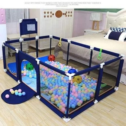 Playpen Child Safety Fence + 30 Playballs suitable for kids age 1-4 yrs can accommodate up to 4 kids-size 120 by 180cm