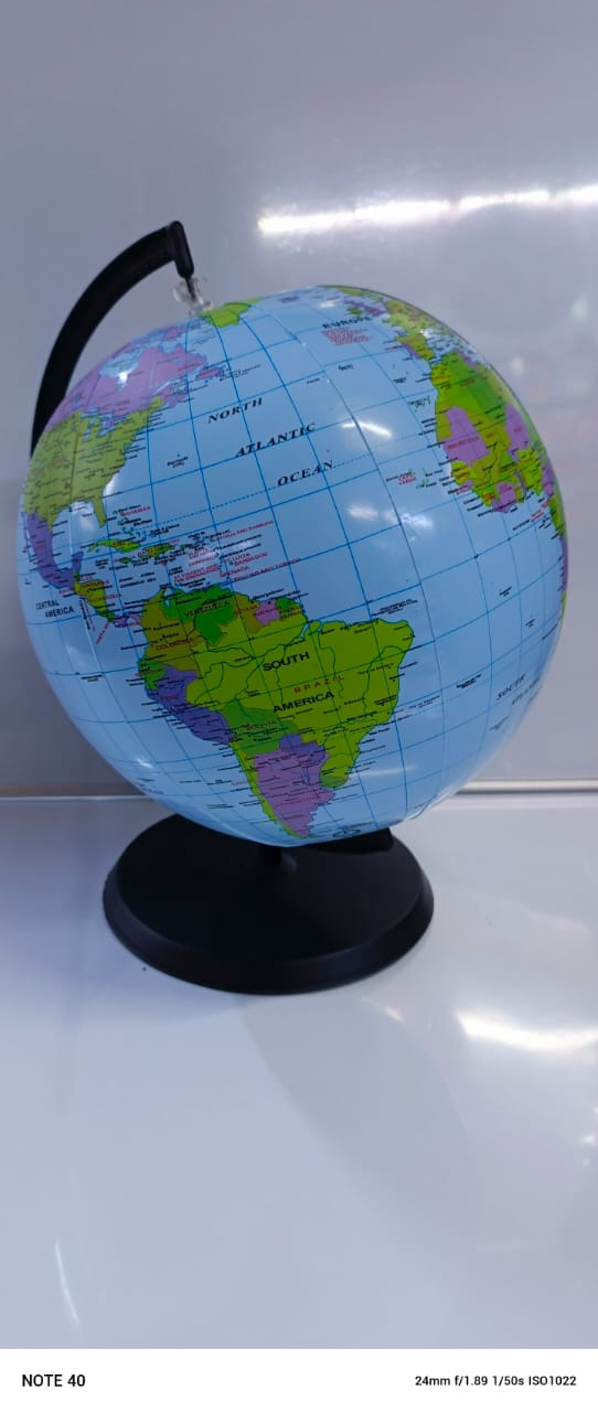 Inflatable World Globe Inflates and Rotates ,are made of good quality PVC material; They are clean, please be assured use them.