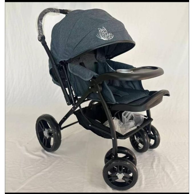 Compact All-Terrain Baby Stroller with Reversible Handle