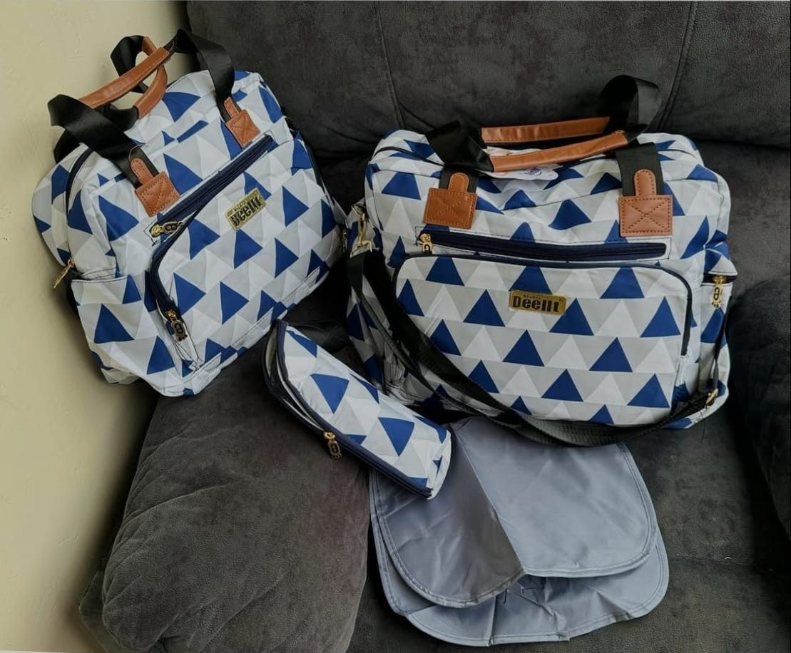 4 in 1 Diaper Bag, 1 big bag,1 medium bag, 1 bottle bag and 1 mackintosh