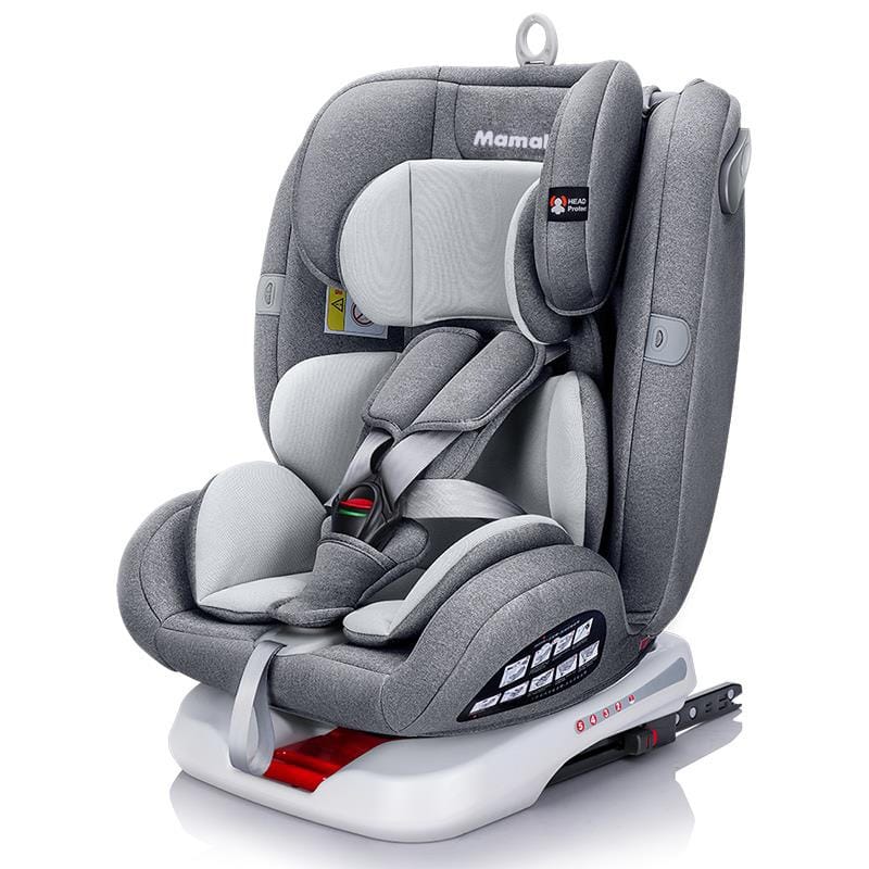 Mamakids Isofix car seat with 360 rotation and reclining option suitable for newborn to 12 yrs