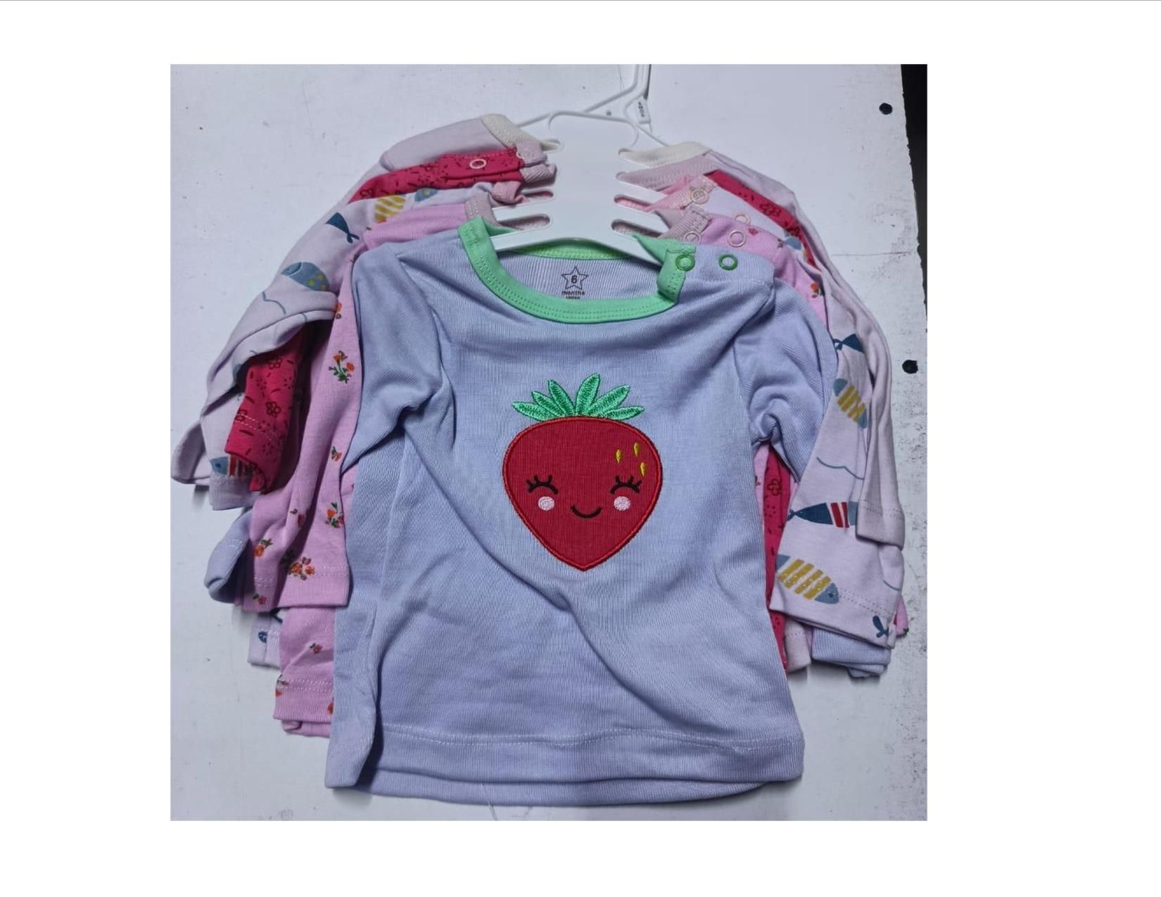 5Pcs Baby T-shirts Assorted Decorations and Prints