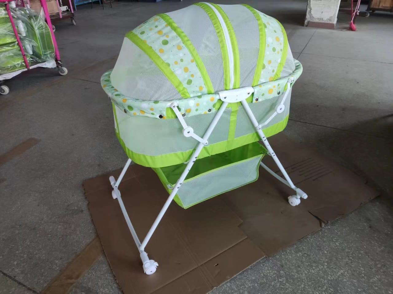 Foldable Baby Bassinet With Net And Wheels Suitable for Newborn to 2yrs