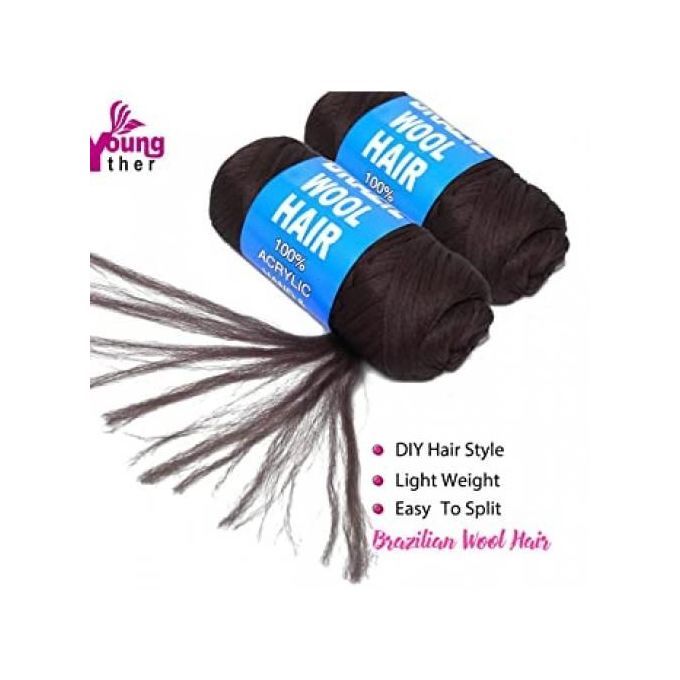 4pcs 100% Brazilian Wool Hair Twist/Faux Locs