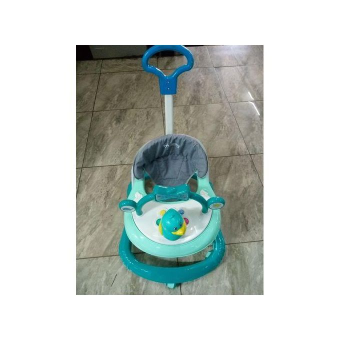 Momeasy Baby Walker With Music, Toys and Push Handle made with strong plastic plus Free Batteries