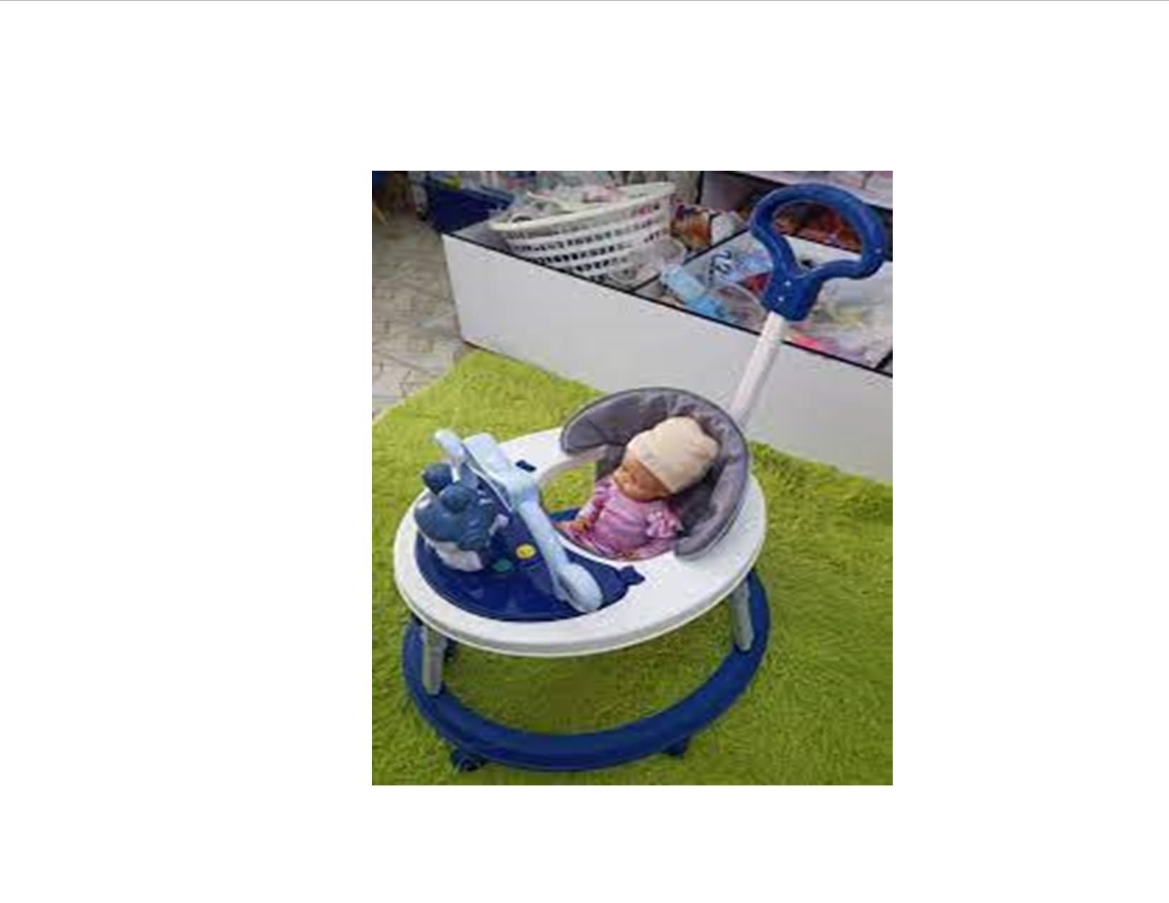Momeasy Adjustable Height Baby Walker With Push Handle suitable for kids age 6 months and above can carry up to 20kgs