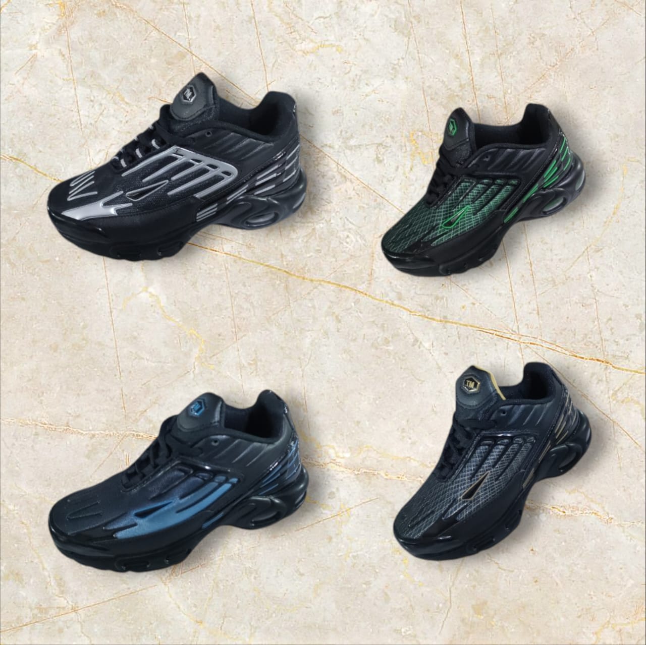 Assorted Stripes Decorations Boys Sports Shoes