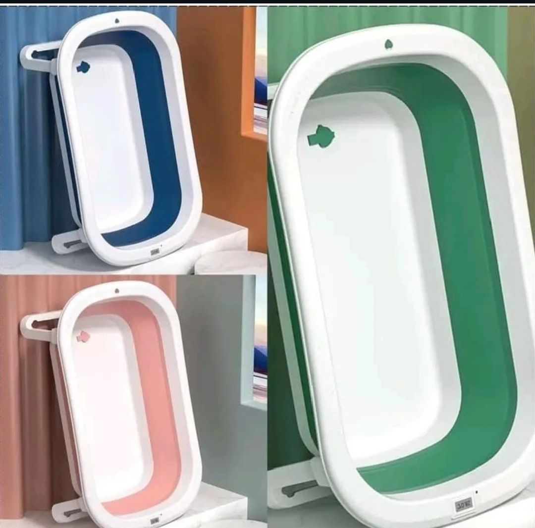 Foldable Baby bath tub /basin with a hot water sensor