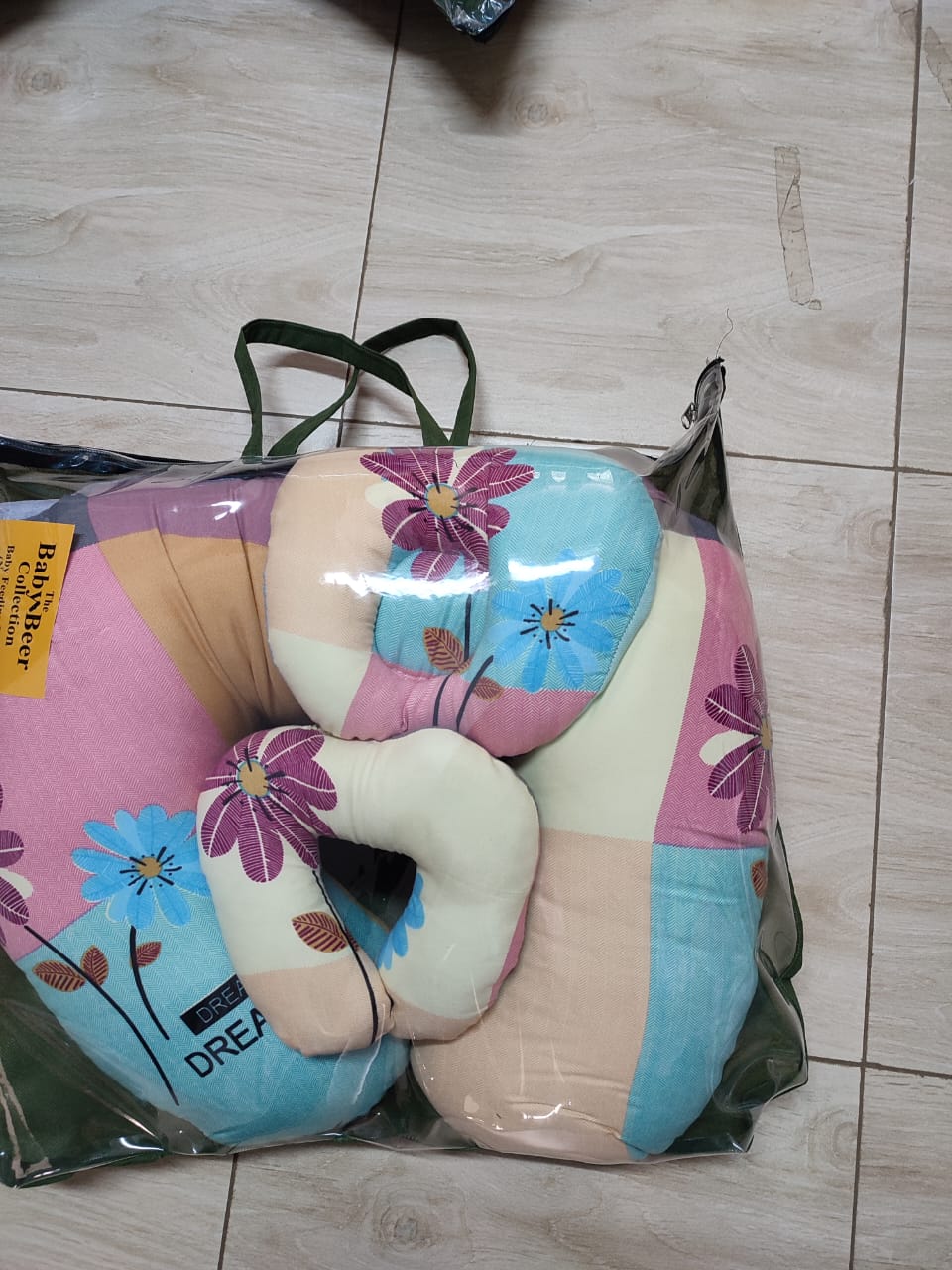 3 in 1 Baby Support & Nursing Pillow- C pillow supports baby neck,Head pillow prevents flat head on babies and Big C pillow supports baby when breast feeding