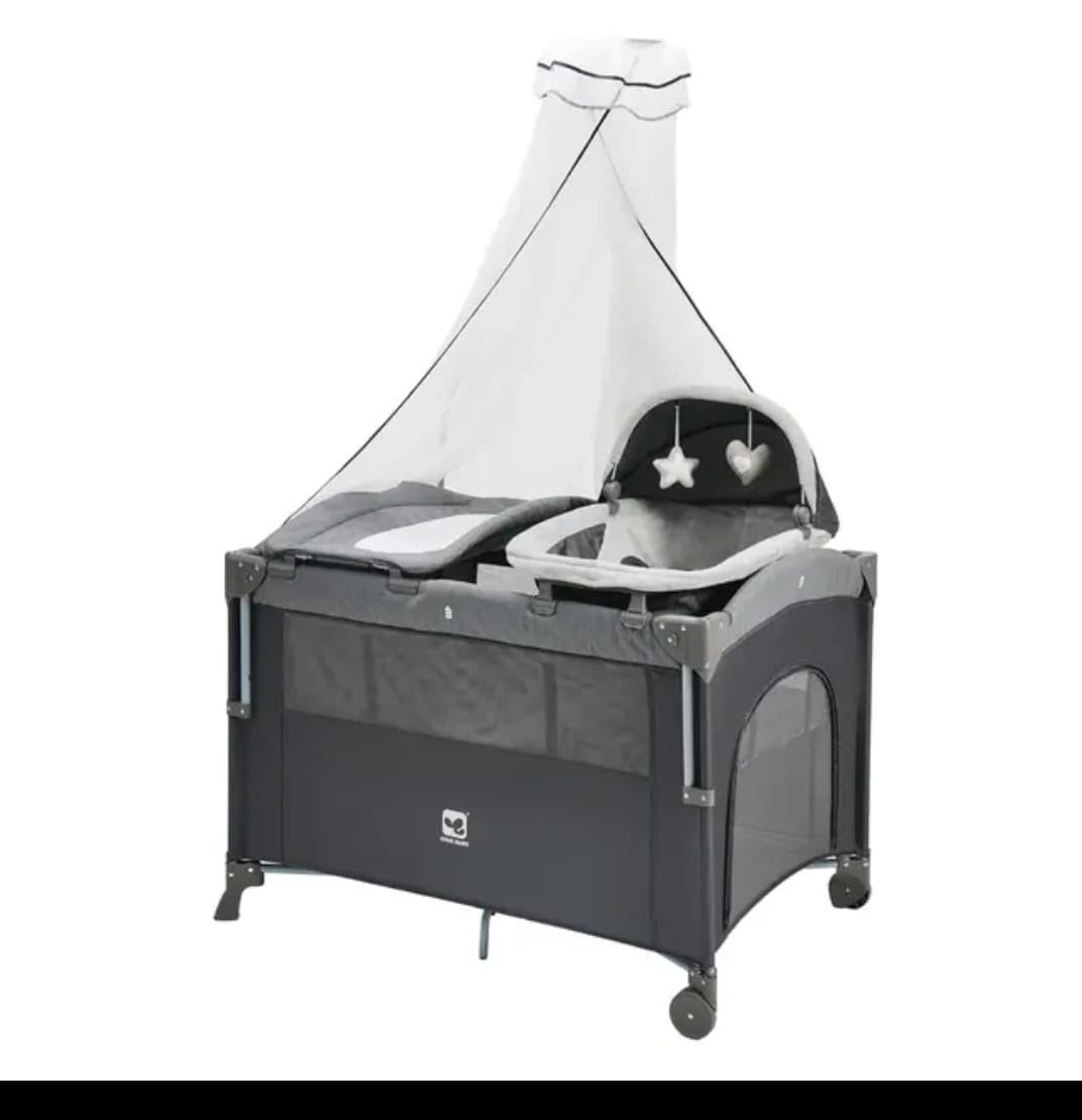 MAMAKIDS Co Sleeper Playpen with Bassinet Stand, Mosquito Net, Changing Pad organizer and Cot Mobile