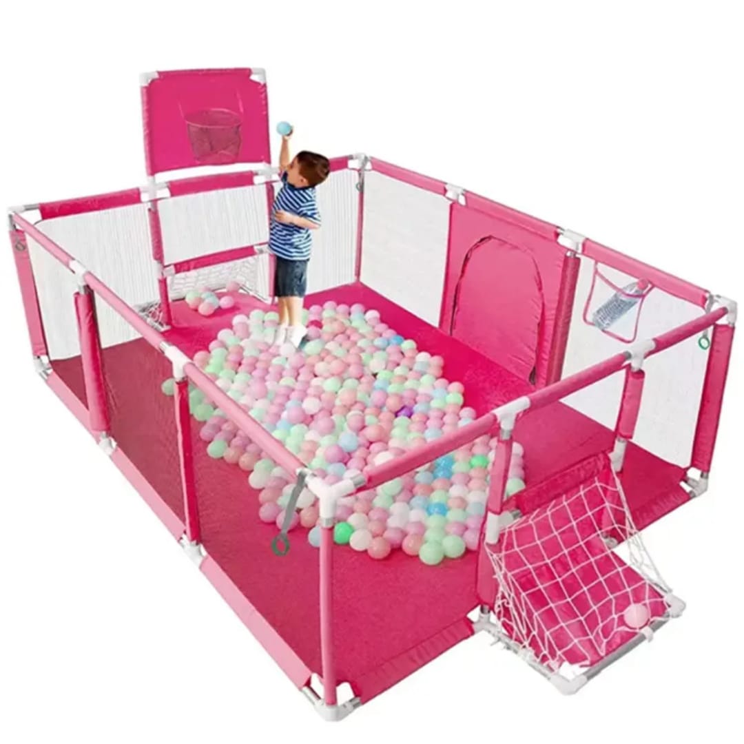 Playpen Child Safety Fence + 30 Playballs suitable for kids age 1-4 yrs can accommodate up to 4 kids-size 120 by 180cm