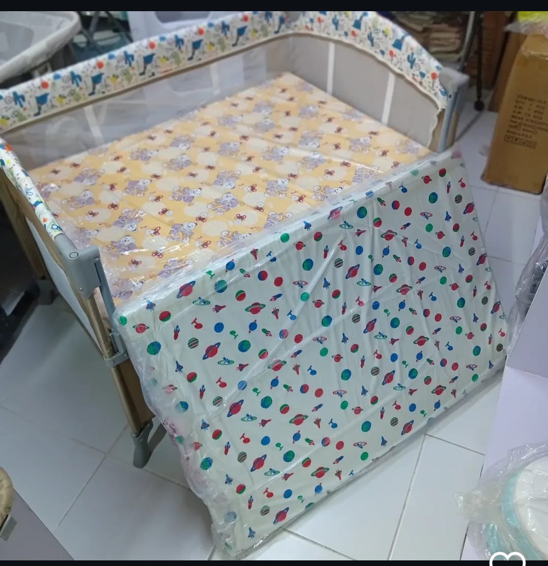 Waterproof Multicolored Baby Playpen Mattress size 41*21*3, can fit all cosleeper playpen brands
