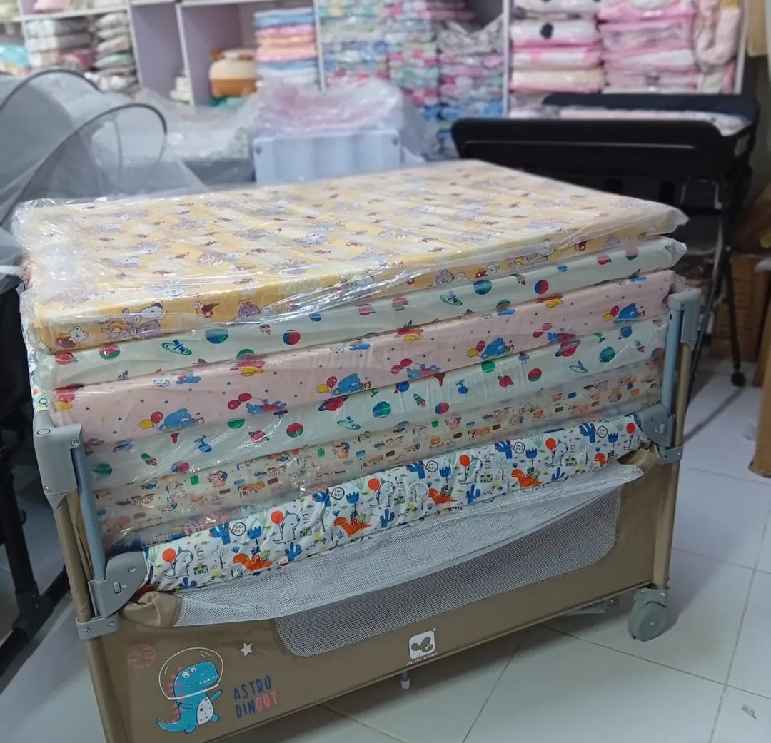 Waterproof Multicolored Baby Playpen Mattress size 41*21*3, can fit all cosleeper playpen brands