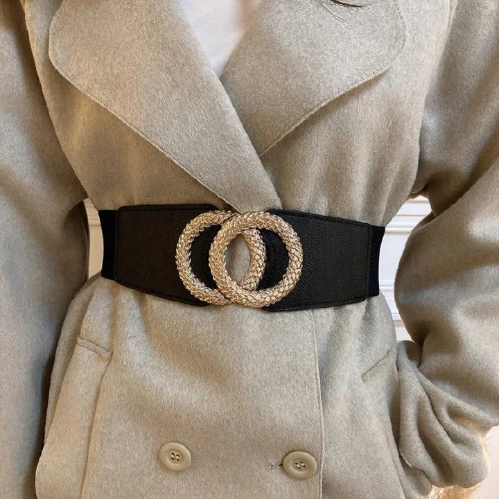 Classic Lady's Belf Women's Elastic Belt Fashion Elastic Wide Waist Seal New Casual Dress Versatile Decoration Trouser Belt Belt Female