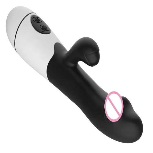 10 Speed Silicone Rabbit Vibrator Black Vibrator Sex Toy, Adult Sex Toys For Women - Powerful Electric Massager Vibrator, G Spot Clitoris Stimulation, Dildo, Wireless