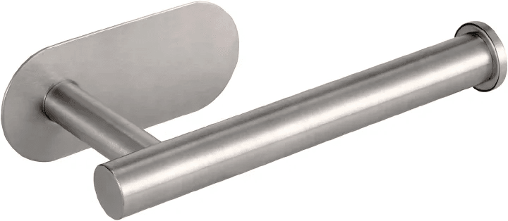 Toilet Paper Holders Self Adhesive Toilet Paper Towel Holder Stainless Steel Wall Mount Toilet Roll Holder No Punching Tissue Towel Roll Dispenser for Bathroom Kitchen Wall Hooks