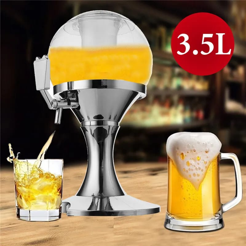 Classy Cooling Spherical wine juice or liquid dispenser with ice slot and separator