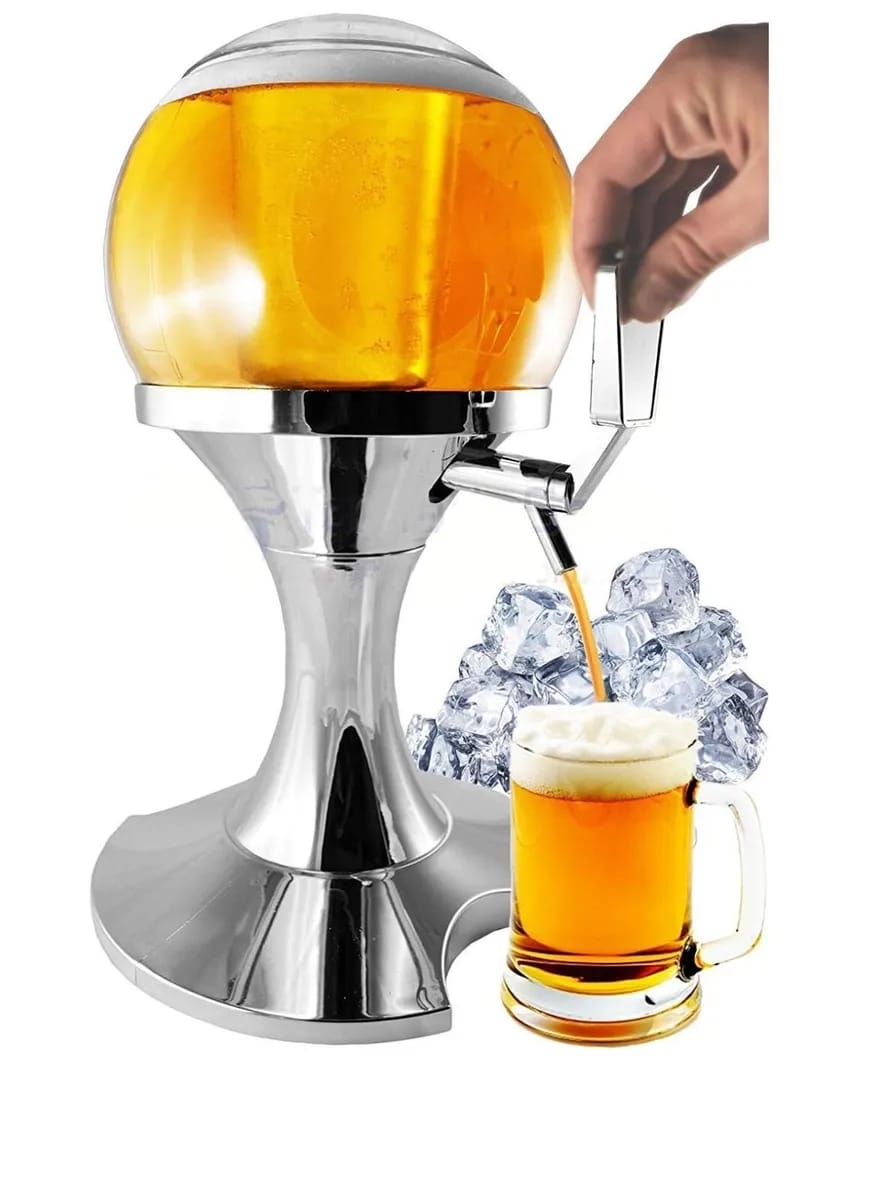Classy Cooling Spherical wine juice or liquid dispenser with ice slot and separator