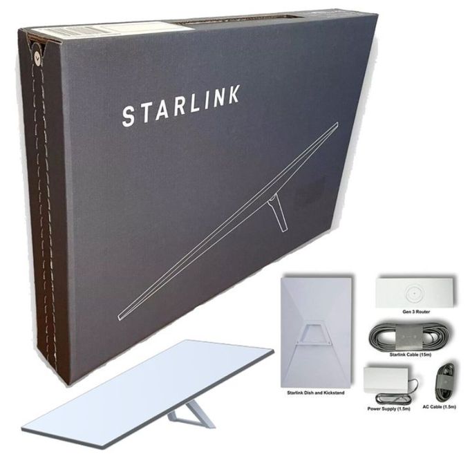 Starlink SpaceX Gen 3 Standard Kit, High-Speed, Low-Latency Internet, Satellite Dish, Router Wi-Fi 6, Residential WiFi Kit