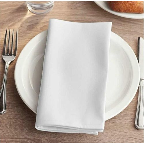 6pcs White Washable Dinner Cloth Napkins