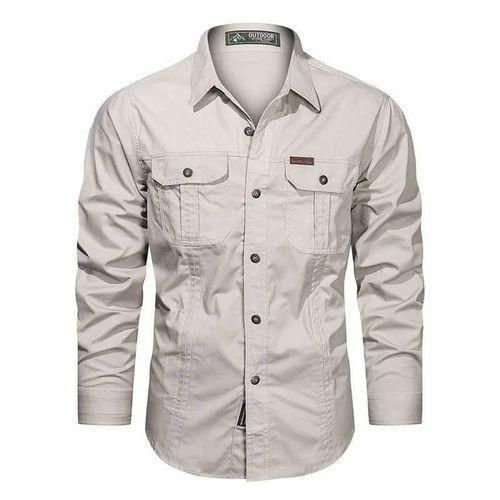 Outdoor Hiking Shirt Men Removable Quick Dry Breathable Tactical Shirt