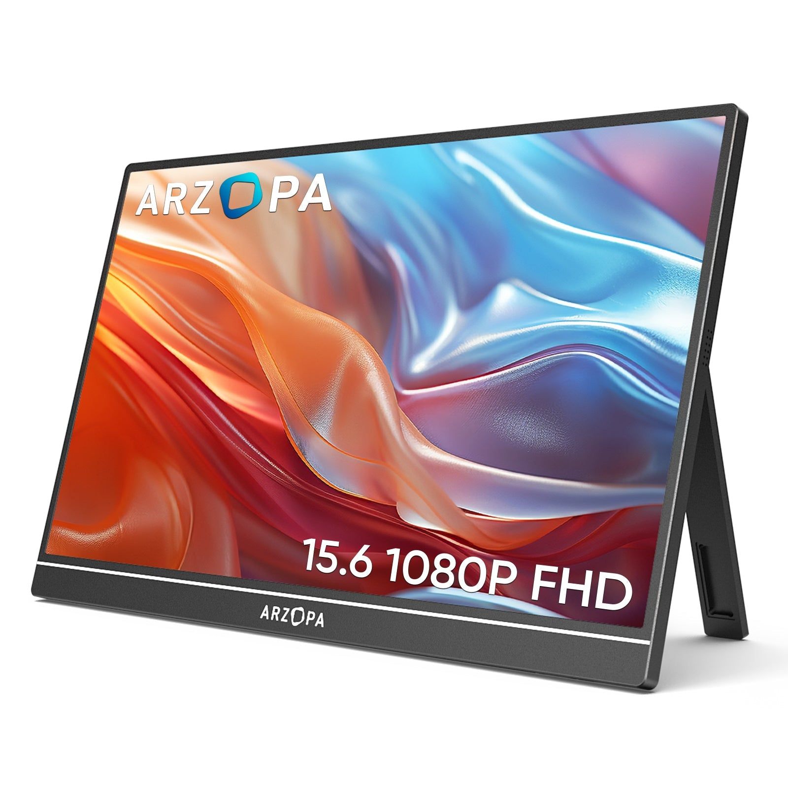 Arzopa A1 15.6” Portable Travel Monitor – Full HD 1080P IPS Display with USB-C & HDMI