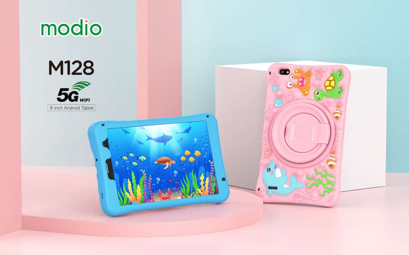 Modio M128 Kids Tablet 6GB RAM 256GB ROM Android 13 Dual SIM 4G