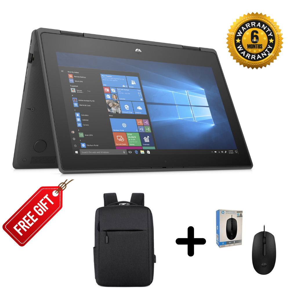 HP ProBook x360 11 G5 EE | 8th Gen Pentium 8GB RAM 256GB SSD 11.6" Touchscreen 2-in-1 Laptop Windows 11 Pro Ideal for Students & Office Free Bag & Mouse