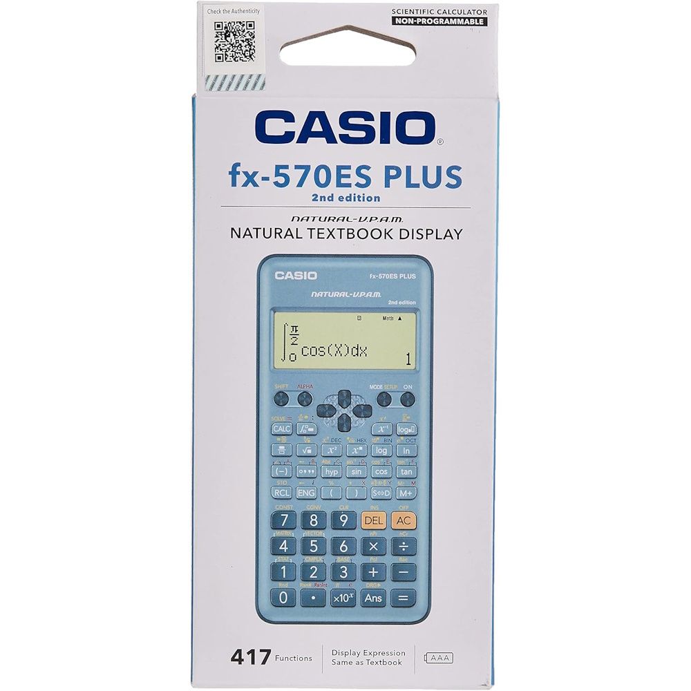 Casio FX-570ES PLUS – Original | 417 Functions | Natural Textbook Display | Ideal for KCSE, College & Engineering