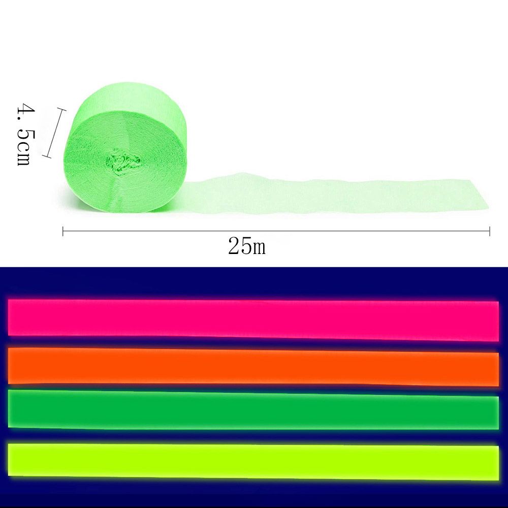 Fluorescence Wrinkles Paper Colourful Tassels Ribbons For Birthday Party Wedding Backdrop Decoration Supplies