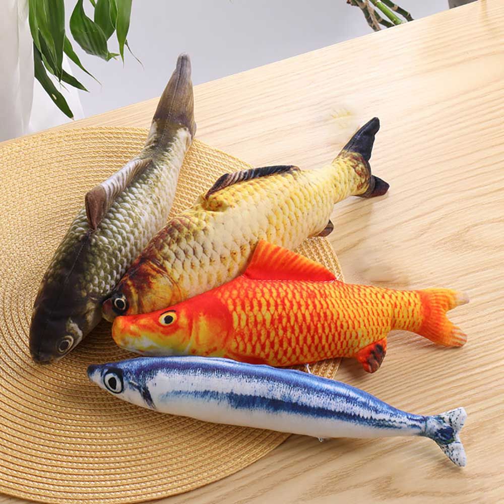 Mint Fish Toy With Catnip Simulation Zipperless Cotton Plush Toy For Pet Cat Gnaw Teething Play Pet Supplies