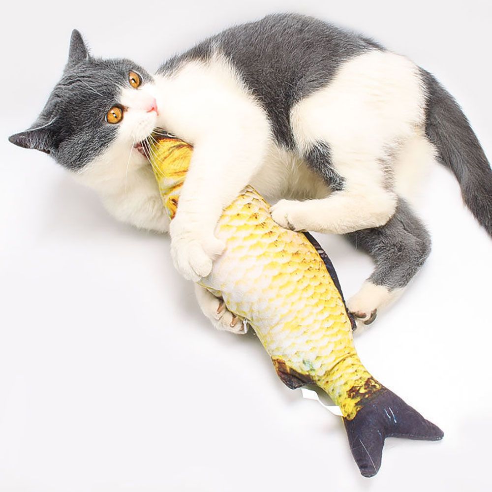 Mint Fish Toy With Catnip Simulation Zipperless Cotton Plush Toy For Pet Cat Gnaw Teething Play Pet Supplies