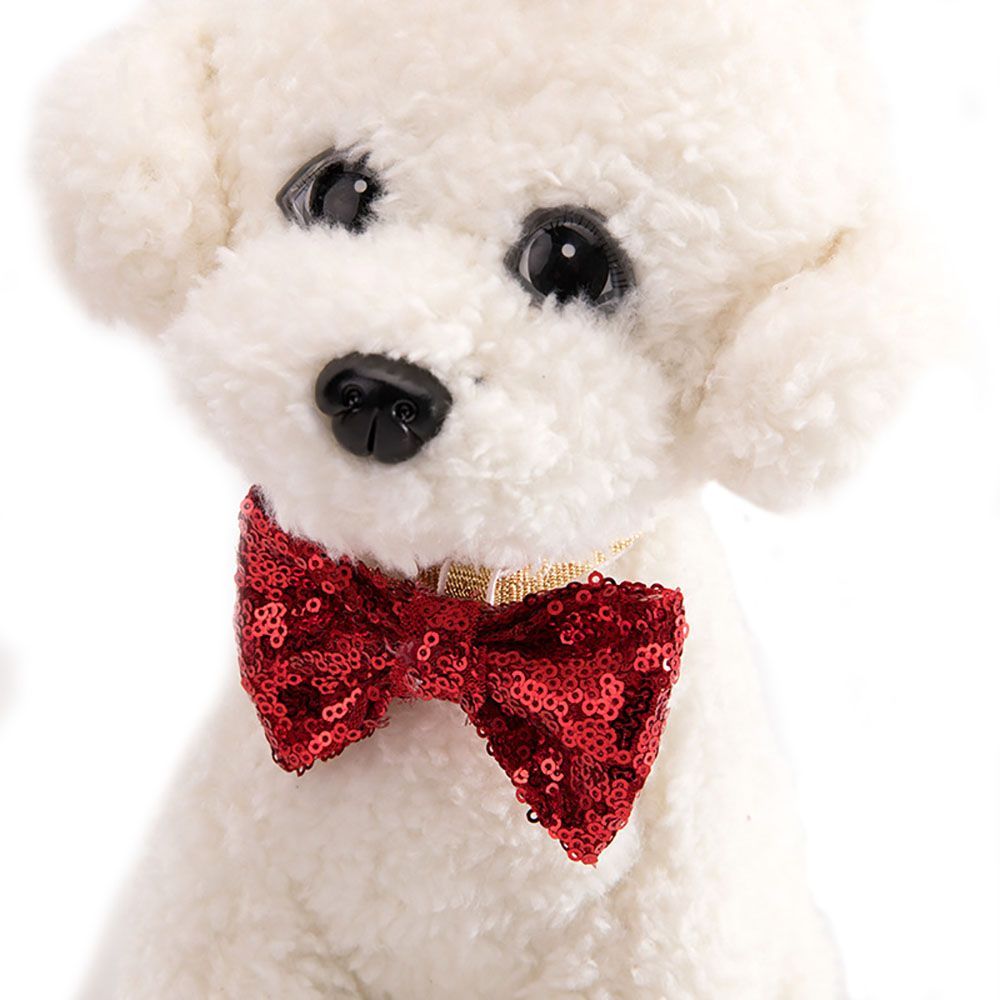 Dog Cat Hat Necktie With Shining Cloth Bow For Pet Ornaments Children Party Birthday Supplies