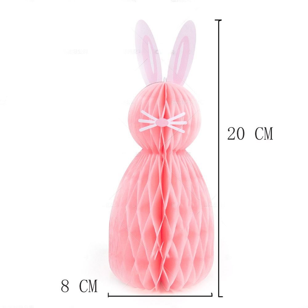 Rrabbit Honeycomb Balls With Fold Fans Paper For Easter Thematic Party Backdrop Kindergarten Hanging Ornaments Decoration Supplies