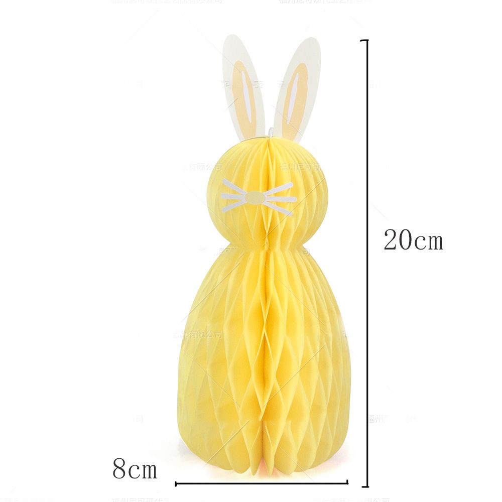 Rrabbit Honeycomb Balls With Fold Fans Paper For Easter Thematic Party Backdrop Kindergarten Hanging Ornaments Decoration Supplies