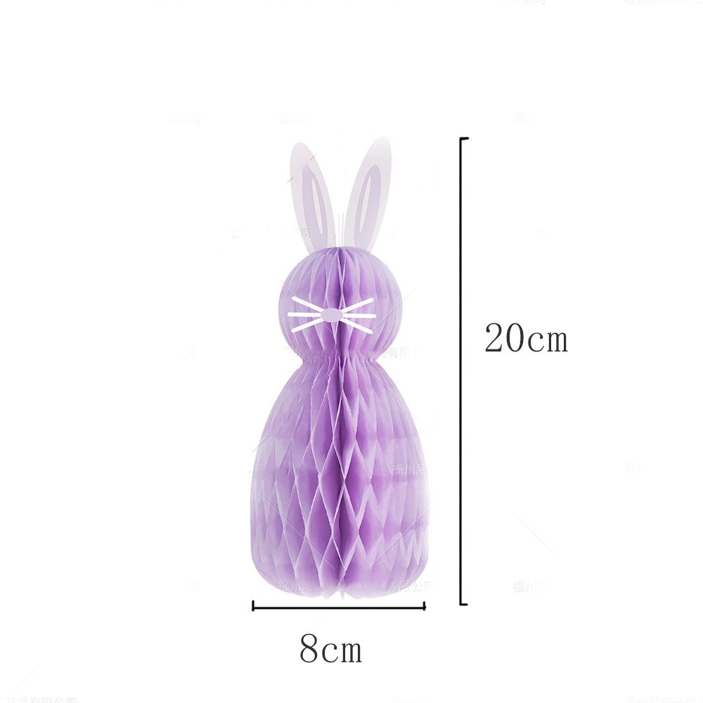 Rrabbit Honeycomb Balls With Fold Fans Paper For Easter Thematic Party Backdrop Kindergarten Hanging Ornaments Decoration Supplies