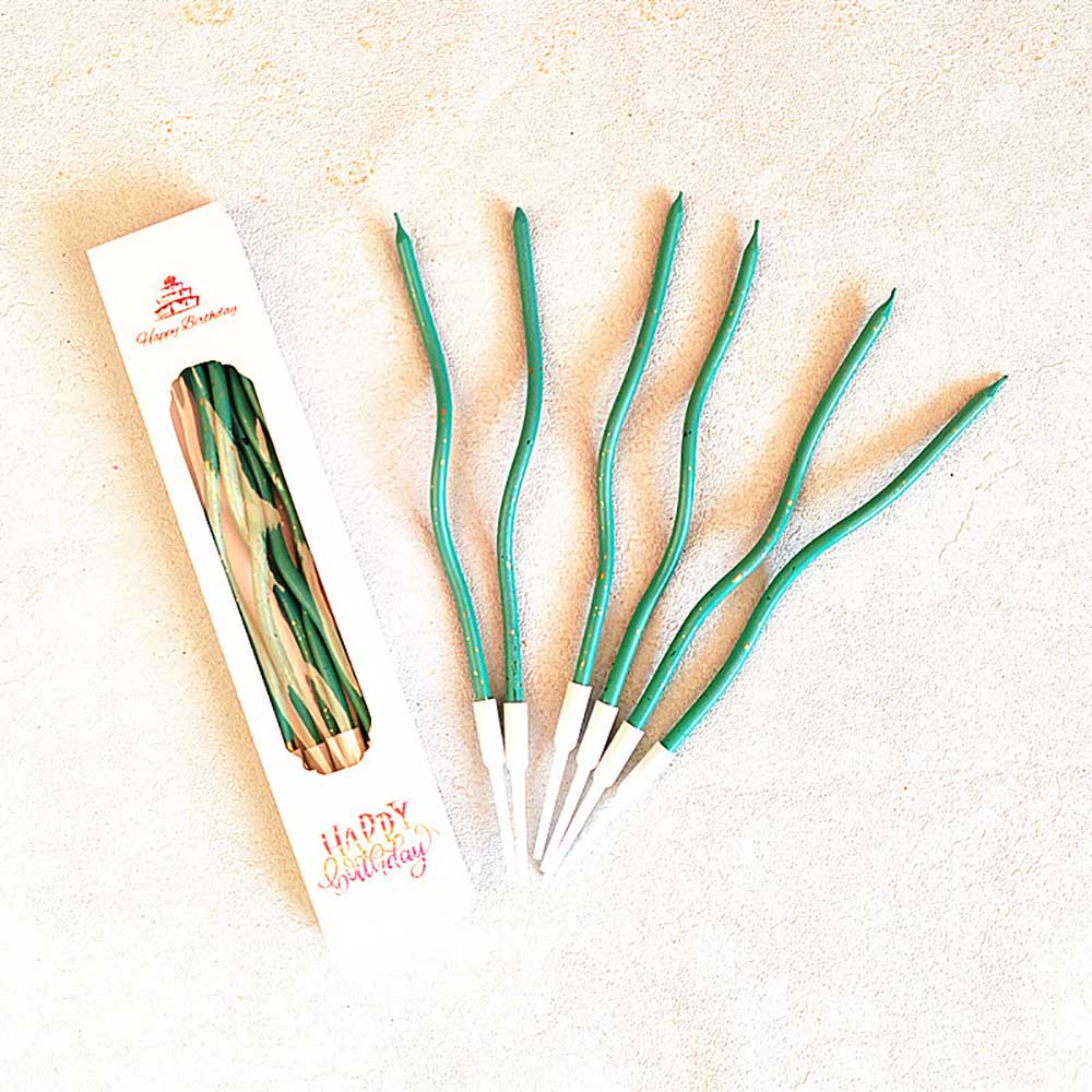 6 Box/Pack Gold Dot Spiral Birthday Candle With Colorful Gilded Food Grade Curve Candle For Cake Baking Birthday Party Decoration Supplies