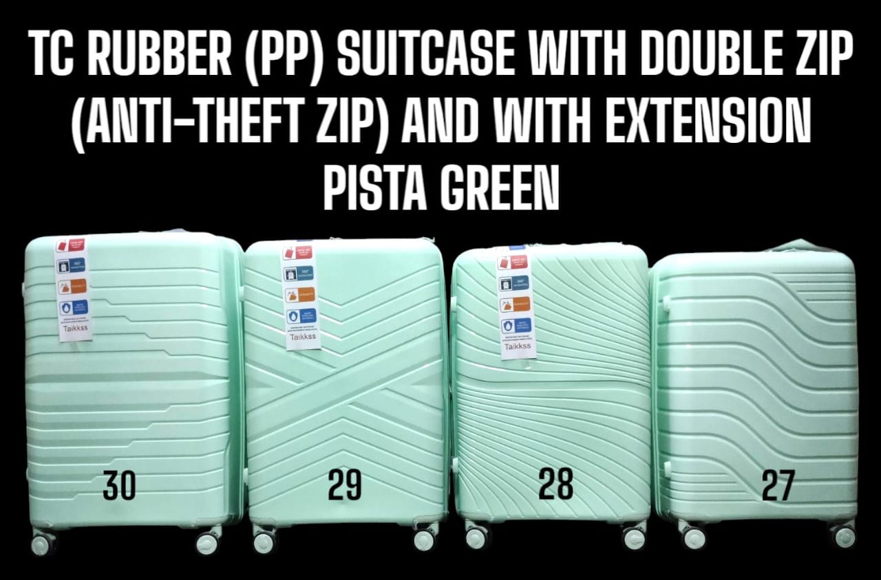 [🤑🥑TRAVEL IN STYLE✨ **🥑🌽 ] ✅️ 3 IN 1 SIZE 29 BRAND NEW STYLISH & LUXURIOUS TC TAIKKSS PP ( RUBBER ) FIBER SUITCASE WITH DOUBLE ZIP ( ANTI THEFT ZIPPER) AND WITH EXTENSION. AT AFFORDABLE PRICE