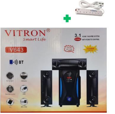 [ CLEARANCE OFFER🔥 🥑🌽ONLY AT KILIMALL !!! ] Brand New Classy Very Quality Durable Vitron V643 woofer 3.1.That Comes With Free 4way extension .All At Affordable Price
