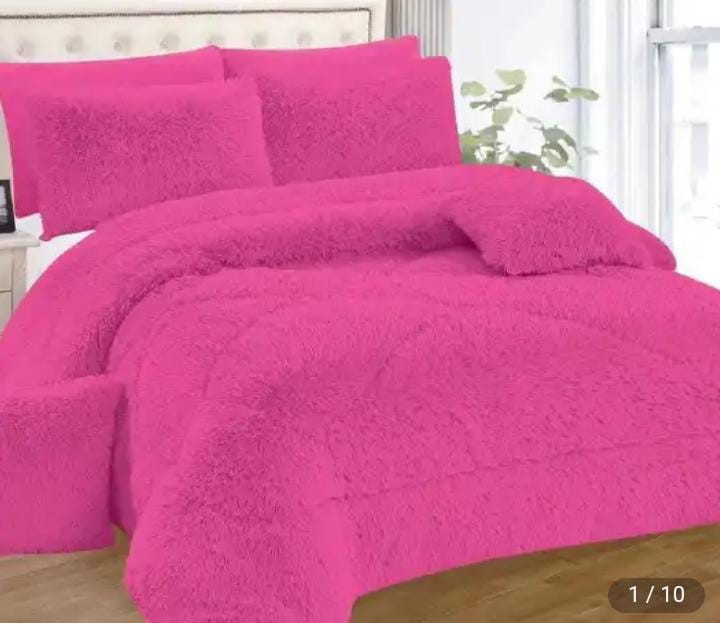🤑🥑GRAB IT AT LOW PRICE+ ADDED OFFERS **🥑🌽 ] 6Pcs Size [ 6 X 7fts ] Brand new Stylish and Luxurious Exclusive Fluffy duvet , one sheet & four pillowcases