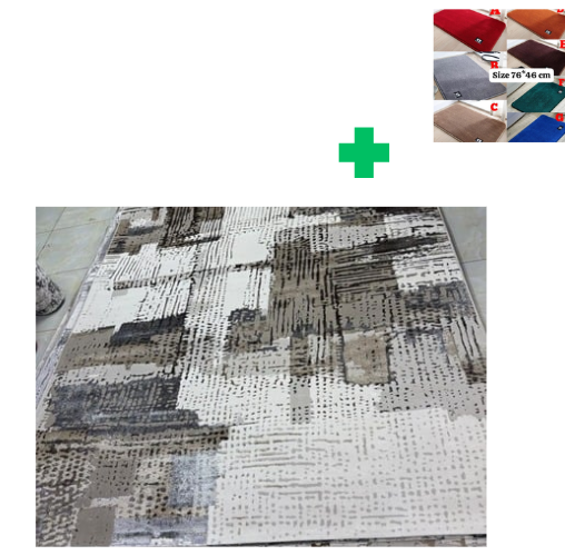 [📢PRICE DROP ALERT! SAVE BIG ON YOUR FAVES 🤑!!!]  1Pc Size [ 5X8fts] Brand new Stylish and Luxurious Turkish Carpets ...That Comes With a Free Doormat ( Random Color)