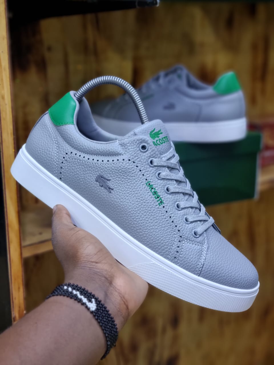 💰 VALUE DEAL! 1 PC Lacoste Men’s Casual Lace-Up Shoes – Synthetic Leather Upper, Cushioned EVA Insole & Durable Rubber Outsole 🔥