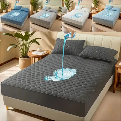 Waterproof Mattress Protector & Cover - Terry Cotton Surface, Fitted Sheet Style, Machine Washable Breathable, and Noiseless Protection for Your Bed
